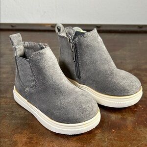 First Steps Kids Gray Zip Boots